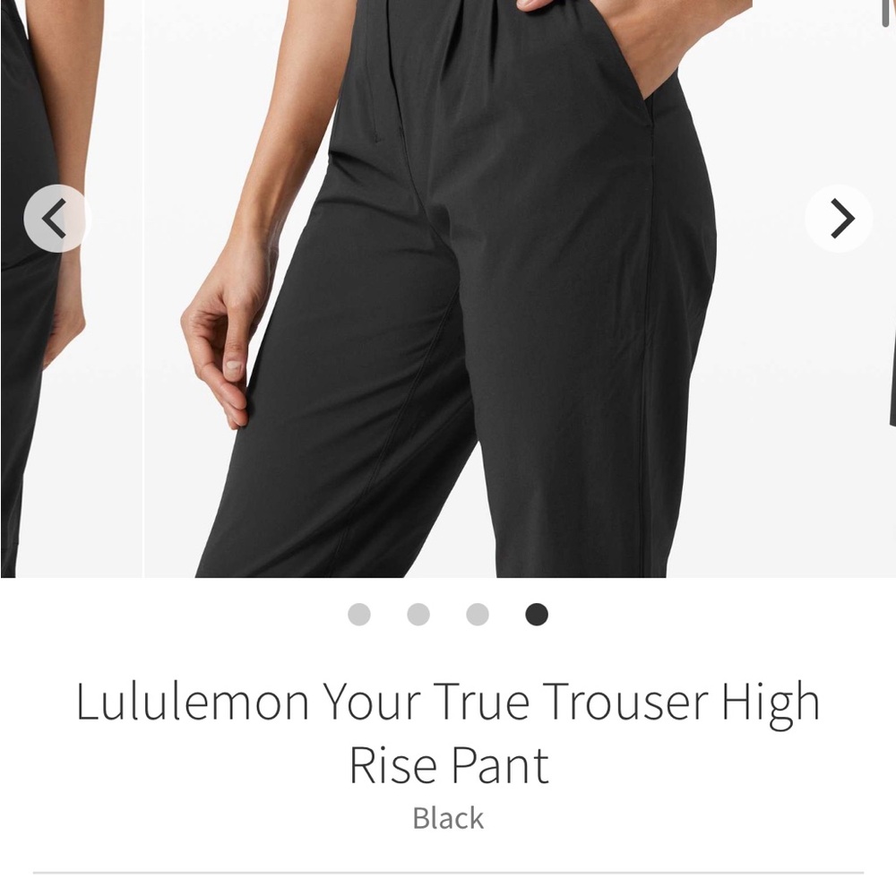 lululemon athletica Black Trousers with High Rise Fit